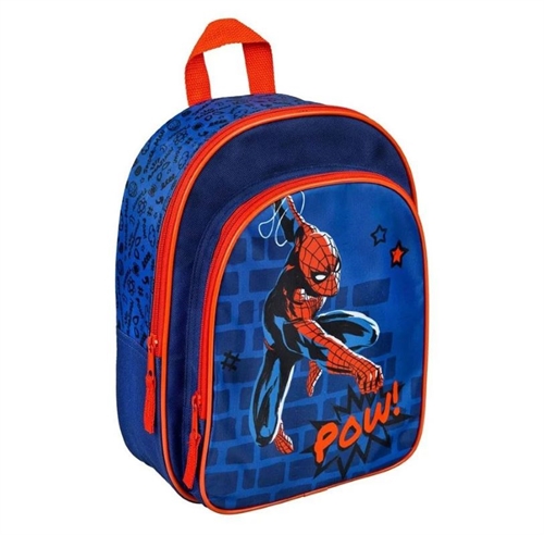 Spiderman rygsæk 2 rum blå 31 cm , POW