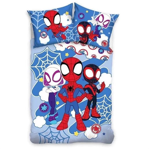 Spiderman junior sengetøj blå , 100*135 cm /40* 60 cm