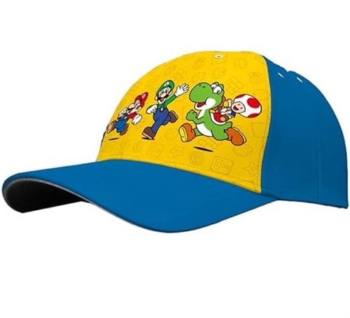 Super Mario kasket til børn, blå-gul