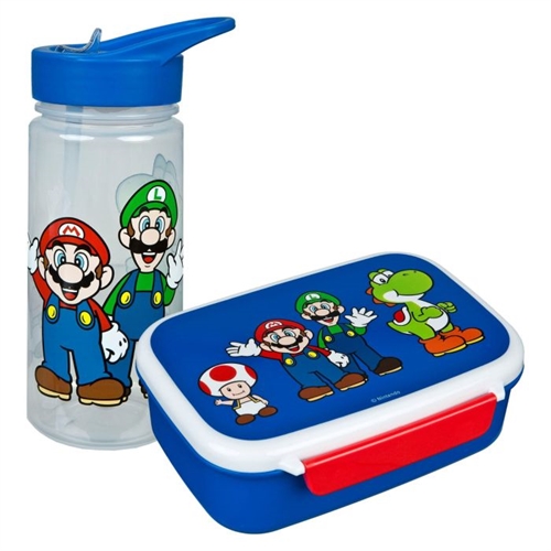 Super Mario madkasse og drikkedunk i gaveæske