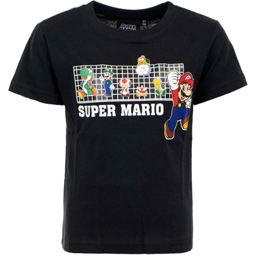 Super Mario T-shirt sort, str.98