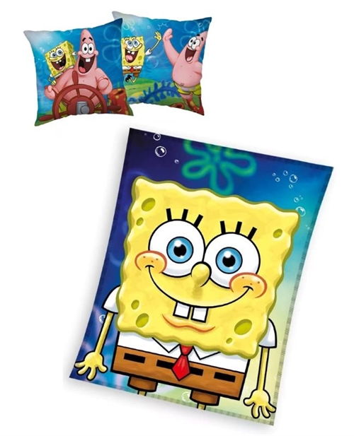 SvampeBob Firkant decorpude og fleecetæppe