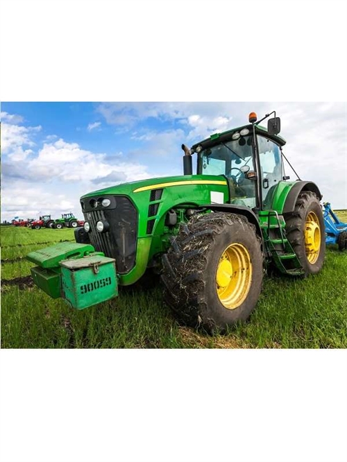 Traktor fleecetæppe grøn, 100 *140 cm